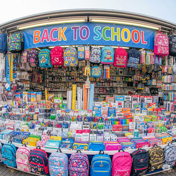 Back To School Market Stall