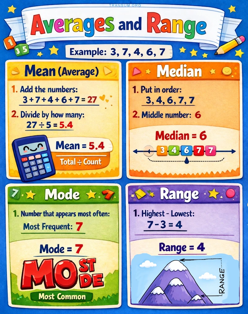 Averages and Range Poster