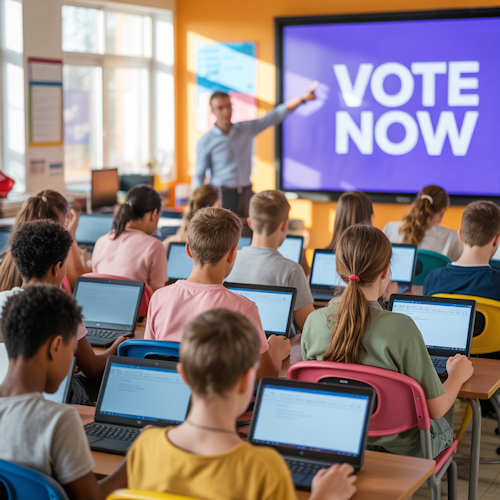 A Class preparing to vote